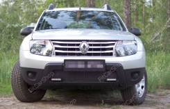 Защитная сетка переднего бампера Renault Duster 2010-2014 Рено Дастер. Renault Duster, HSA, HSM Двигатели: F4R, K4M, K9K
