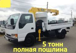 Isuzu Elf. , 5л., самосвал с краном, 5 000 куб. см., 5 000 кг.