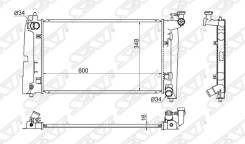 Радиатор TOYOTA COROLLA FIELDER 00-06 / AVENSIS 1.6 / 1.8 03-09(пластинчатый) Sat