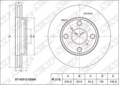 Диск тормозной перед TOYOTA PROBOX / SUCCED NCP5# 02- Sat