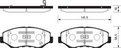Колодки тормозные SP1237 "Hi-Q"