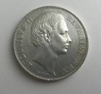 Бавария (Германия) 1 талер 1866г AU Супер сохран!