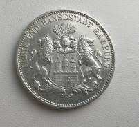 Гамбург (Германия) 3 марки 1914г Ag900 Супер сохран