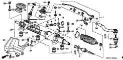 Рулевая рейка. Honda Accord, CL9, CM2 Honda Accord Tourer Двигатели: K20A6, K20Z2, K24A, K24A3, N22A1