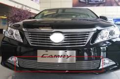 Тюнинг решетка в бампер передний (нержавейка) для Toyota Camry V50. Toyota Camry, ASV50, AVV50, GSV50, ACV51 Двигатели: 2ARFE, 2ARFXE, 2GRFE, 1AZFE