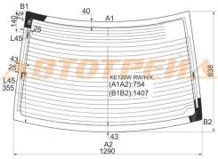 Стекло заднее. Toyota Corolla Axio, CE120, NZE120, NZE121, ZZE121, ZZE122 Toyota Corolla Fielder, CE121, CE121G, NZE120, NZE121, NZE121G, NZE124, NZE1...