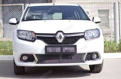 Защитная сетка переднего бампера Renault Sandero 2014- Рено Сандеро. Renault Sandero, 5S Двигатели: D4F, H4M, K4M, K7M