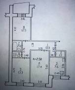 3-комнатная, улица Уборевича 80. Краснофлотский, агентство, 69 кв. м.