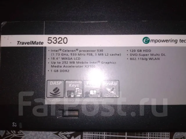 Acer TravelMate 5320. WiFi: 1 ����