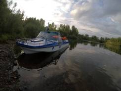 Обь-3. длина 4,60 м., двигатель стационарный, 74,00 л.с., бензин