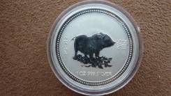 1 доллар 2007 г. Австралия, Лунар, Год свиньи, серебро