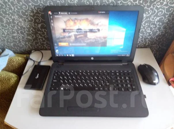 HP 15-af108ur. 15.6", 1,8����, ��� 4 ��, ���� 500���, WiFi: 1, Bluetooth: 1, ����������� �� 5��. ����