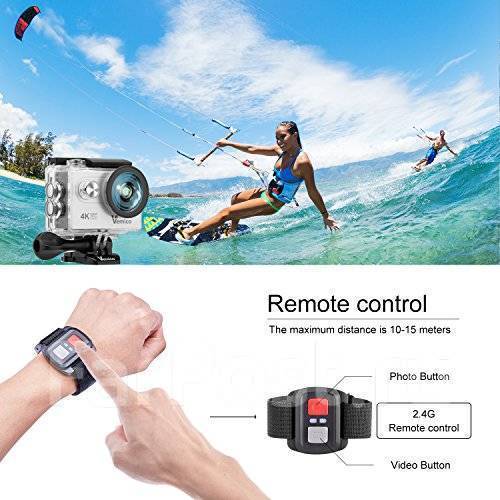 Экшн-камера Sports CAM Ultra HD 4K 30m WI FI пульт, угол 170, LSD 2.0 ...
