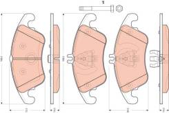 Колодки тормозные. Mercedes-Benz: CLK-Class, SLK-Class, E-Class, CLS-Class, C-Class Двигатели: M271DE18EVO, M272DE35, M272E35, M273E55, M274E20, M276D...