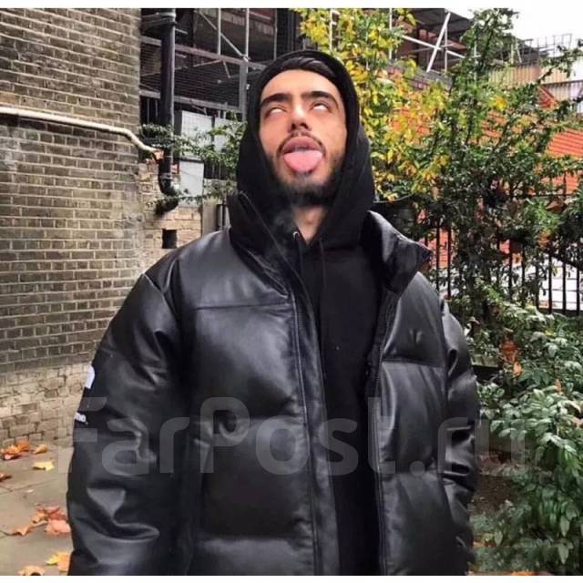 Supreme x the north clearance face leather nuptse jacket