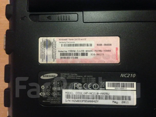 Samsung NC210. 10.1", 1,5����, ��� 2048 ��, ���� 250���, WiFi: 1, Bluetooth: 1, ����������� �� 10��. ����