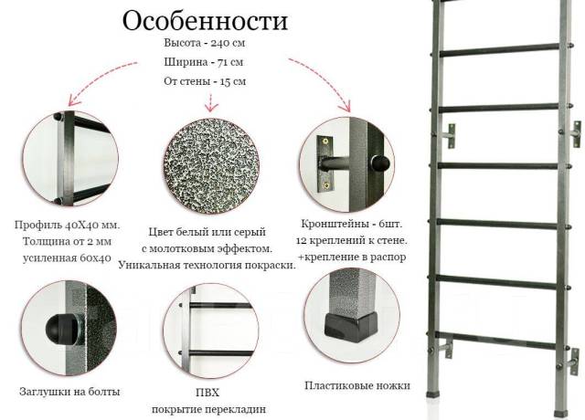 Расстояние между перекладинами на шведской стенке