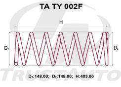 Пружина подвески. Toyota Nadia, ACN10, ACN10H, ACN15, ACN15H, SXN10, SXN10H, SXN15, SXN15H Toyota Ipsum, CXM10, SXM15 Toyota Gaia, CXM10, SXM15
