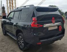 Накладка на дверь багажника. Toyota Land Cruiser Prado, GDJ150, GDJ150L, GDJ150W, GDJ151W, GRJ150, GRJ150L, GRJ150W, GRJ151W, KDJ150, KDJ150L, TRJ120...
