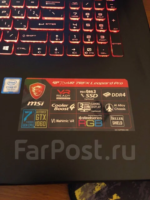MSI GP72. 17.3", 2,8����, ��� 8 ��, WiFi: 1, Bluetooth: 1 ����