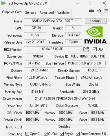 GeForce GTX 1070 Ti ����