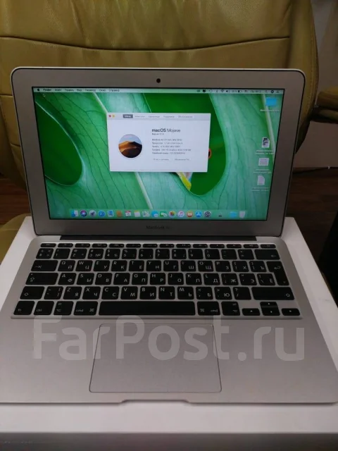 Apple MacBook Air 11 2012 Mid. 11.6", 1,7����, ��� 4 ��, ���� 64���, WiFi: 1, Bluetooth: 1, ����������� �� 6��. ����