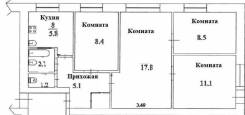 Обмен ДОЛИ (61/100) в 4 комнатной квартире, Краснодарская 23б. От агентства недвижимости (посредник)