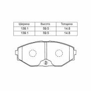 Тормозные колодки передние D1165 Just Drive JBP0008 D1222,D1165,410600P690,410600P691,410605V090,AY040NS036,AY040NS076,D10603Y690