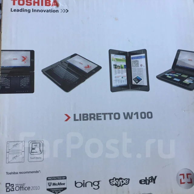 Toshiba Libretto. 7", 1,2����, ��� 2048 ��, ���� 62���, WiFi: 1, Bluetooth: 1 ����