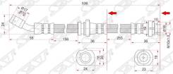 Шланг тормозной. Nissan Bluebird, ENU13, EU13, HNU13, HU13, PU13, SNU13, SU13, U13 Nissan Stanza, U13U Nissan Primera Nissan Avenir Двигатели: CD20, G...