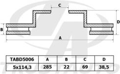 Диск тормозной. Mitsubishi Pajero iO, H62W, H66W, H76W, H77W