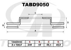 Диск тормозной. Toyota Corolla, CE106, CE106V, EE102V, EE103V, EE106V, EE111