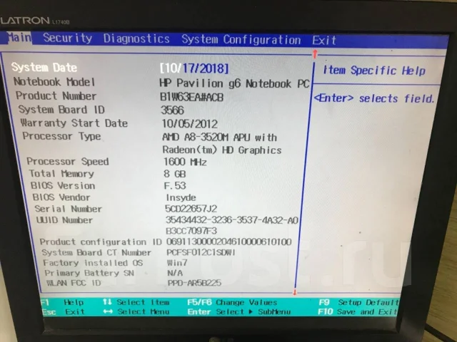 ����������� ����� HP G6-1338er DA0R23MB6D1 ����