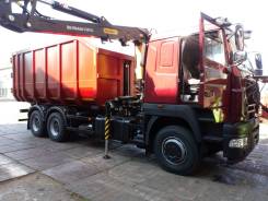 МАЗ 6312. Ломовоз металловоз МАЗ 2018 г. в. с гидроманипулятором Palfinger VM10L., 14 860 куб. см., 23 000 кг., 6x4