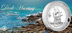 Австралия 1 доллар 2016 Dirk Hartog First Landing. Корабль