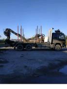Volvo. Сортиментовоз FMX 480, 6х4, 2014 г. в., с ГМП и прицепом Юкки, 27 997 кг., 6x4