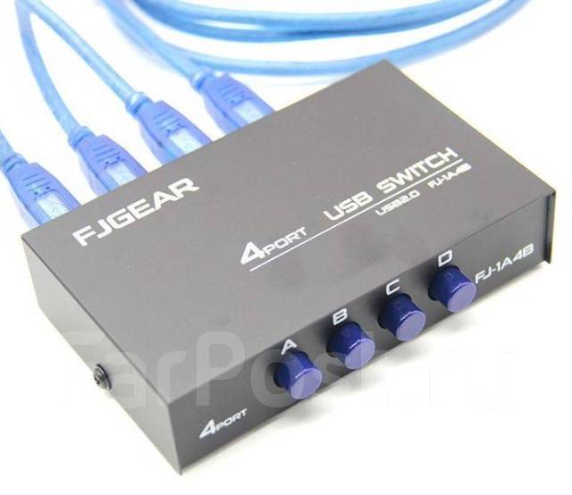 USB Switcher разветвитель подключения принтера на 4 компьютера, новый ...