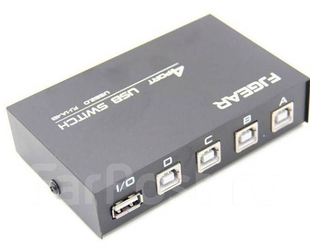 USB Switcher разветвитель подключения принтера на 4 компьютера, новый ...