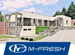 M-fresh Platinum (Проект современного дома с витражами и террасой! ). 200-300 кв. м., 1 этаж, 5 комнат, бетон