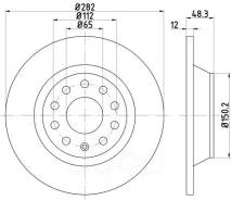 Тормозной диск Hella арт. 8DD355112-141
