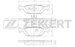 Колодки торм. диск. зад saab 900 (ys3a ys3d) 78- 9000 (ys3c) 84- volvo 440 88- 460 89- 480 86- Zekkert арт. bs-1050