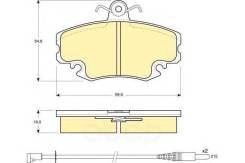 Колодки тормозные renault logan 04-/sandero 08-/clio 91- передние с датчиком 6104001 Girling арт. 6104001