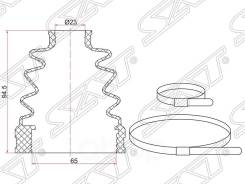 Пыльник шруса внутренний mitsubishi asx ga#/outlander cu# 02-16 (2 хомута. резина) Sat арт. C-1133T