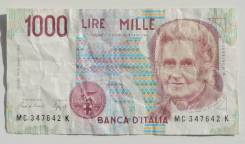 Италия. 1000 лир 1990 года. Мария Монтессори