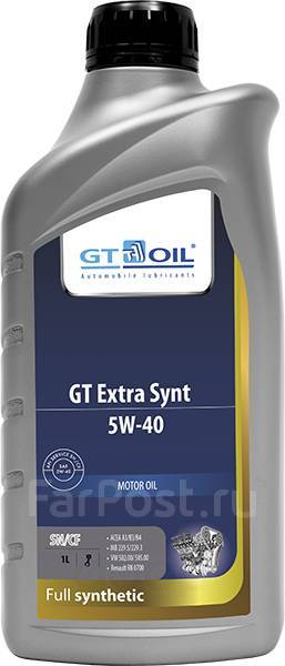 Масло Gt Extra Synt Sae 5w-40 Api Sm/Cf Син. 1 Л GT OIL, синтетическое ...
