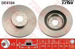 Диск тормозной передний SUBARU FORESTER, IMPREZA, LEGASY, OUTBACK DF4104 trw DF4104 в наличии