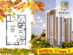 1-комнатная, улица Нейбута 17 кор. 3. 64, 71 микрорайоны, застройщик, 28 кв. м.