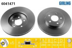 Диски тормозные пер. ford mondeo 10.00- jaguar x-type 01 (цена за 1 шт., к-кт 2 шт.) Girling арт. 6041471