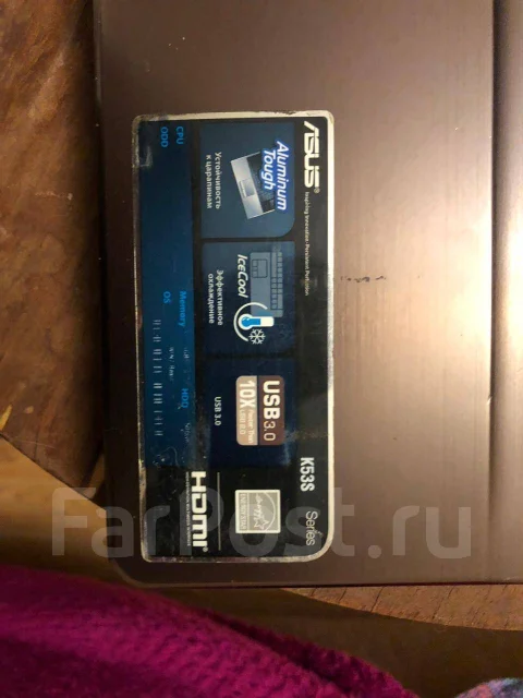 Asus K53S. 2,2����, ��� 6 ��, ���� 500���, WiFi: 1, Bluetooth: 1, ����������� �� 2��. ����