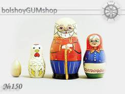 Матрешка российская/ 4 куклы, 48*90мм "ДЕД"/ Артикул: suv-4-150